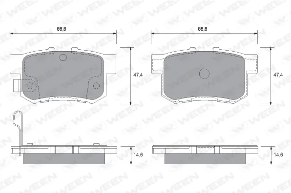 Brake Pad Set, disc brake (151-2245)