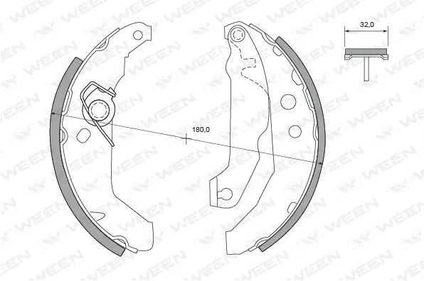 Brake Shoe Set (152-2097)