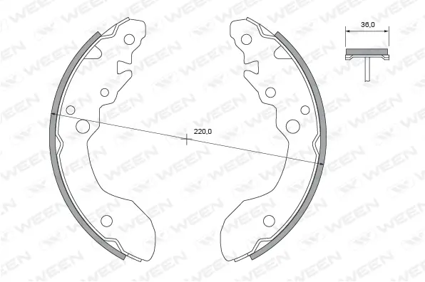 Brake Shoe Set (152-2436)
