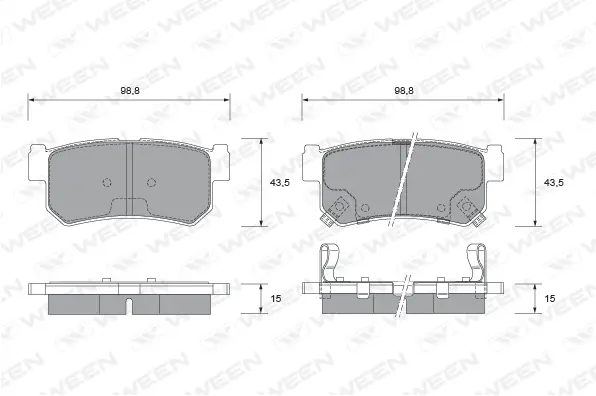 Brake Pad Set, disc brake (151-2331)