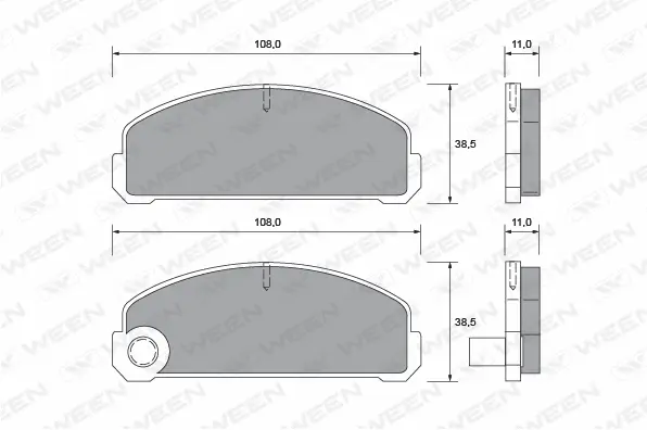 Brake Pad Set, disc brake (151-1407)