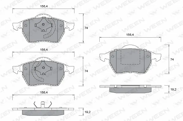 Brake Pad Set, disc brake (151-1342)