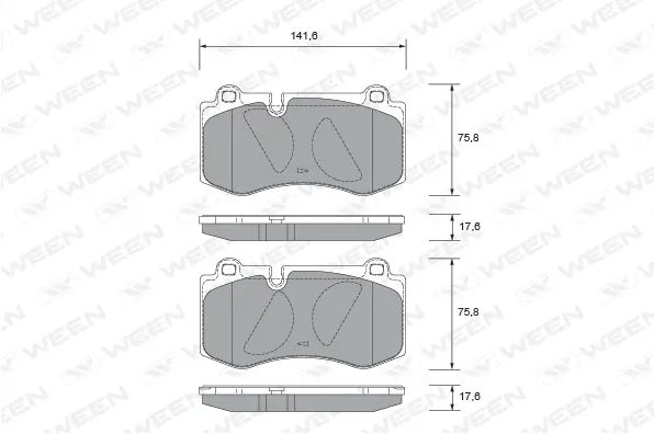 Brake Pad Set, disc brake (151-2661)