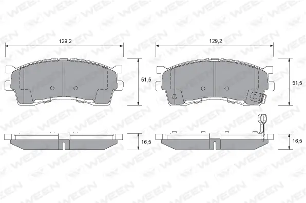 Brake Pad Set, disc brake (151-2521)