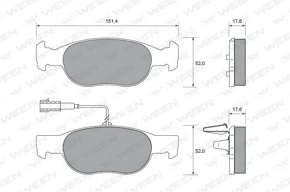 Brake Pad Set, disc brake (151-1953)