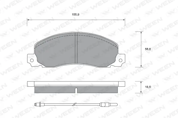 Brake Pad Set, disc brake (151-2364)
