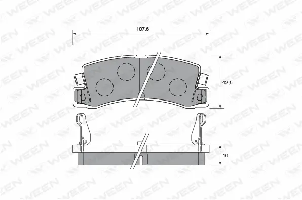 Brake Pad Set, disc brake (151-1368)