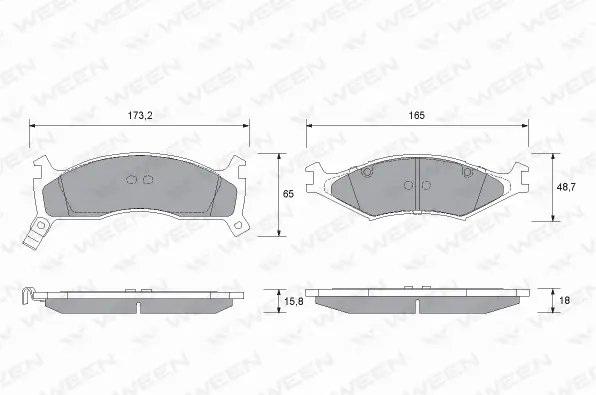 Brake Pad Set, disc brake (151-1160)