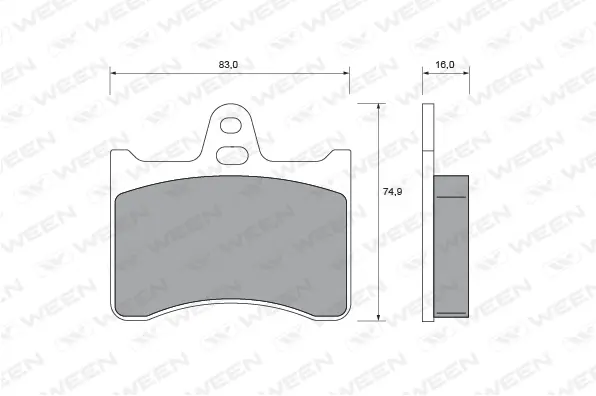 Brake Pad Set, disc brake (151-2070)