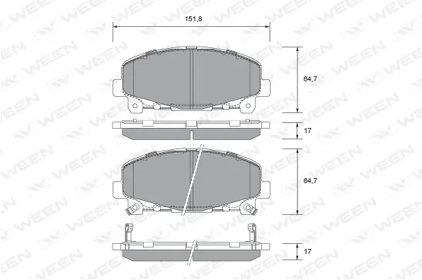 Brake Pad Set, disc brake (151-2720)