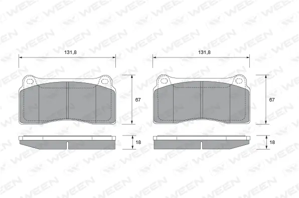 Brake Pad Set, disc brake (151-1931)