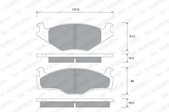 Brake Pad Set, disc brake (151-2450)