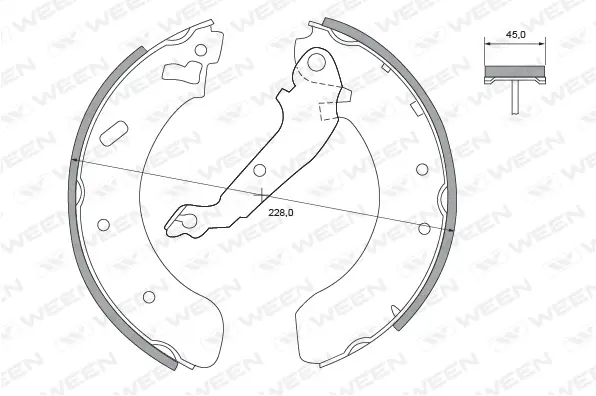 Brake Shoe Set (152-2209)