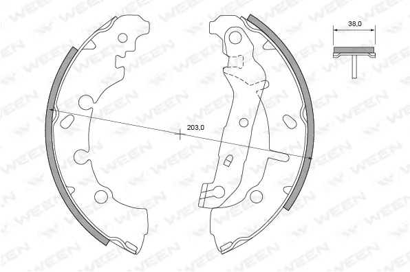 Brake Shoe Set (152-2041)