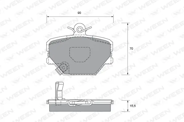 Brake Pad Set, disc brake (151-1818)