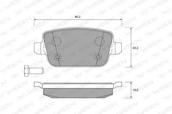 Brake Pad Set, disc brake (151-2644)