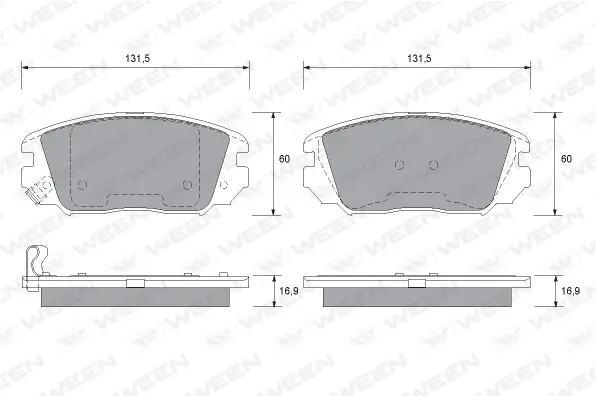 Brake Pad Set, disc brake (151-2150)