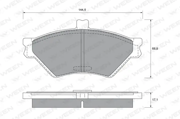 Brake Pad Set, disc brake (151-1753)