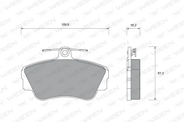 Brake Pad Set, disc brake (151-1449)