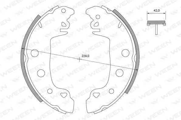 Brake Shoe Set (152-2338)