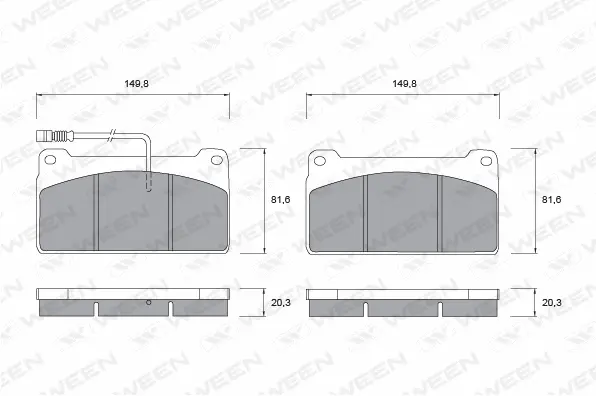 Brake Pad Set, disc brake (151-1062)