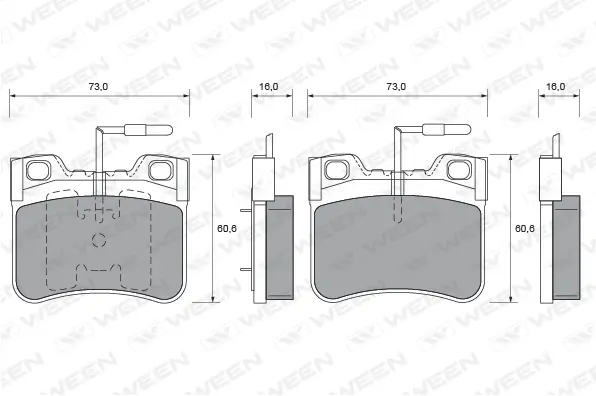 Brake Pad Set, disc brake (151-1504)