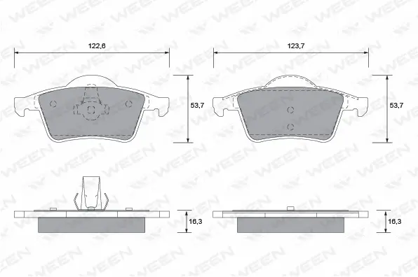 Brake Pad Set, disc brake (151-1250)