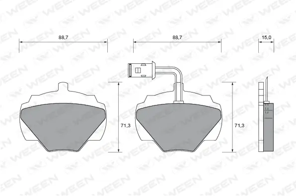 Brake Pad Set, disc brake (151-1527)