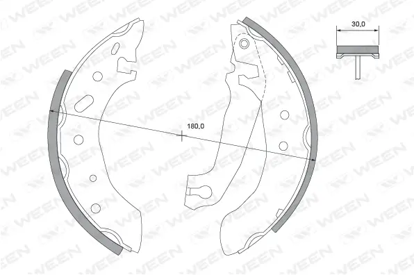 Brake Shoe Set (152-2227)