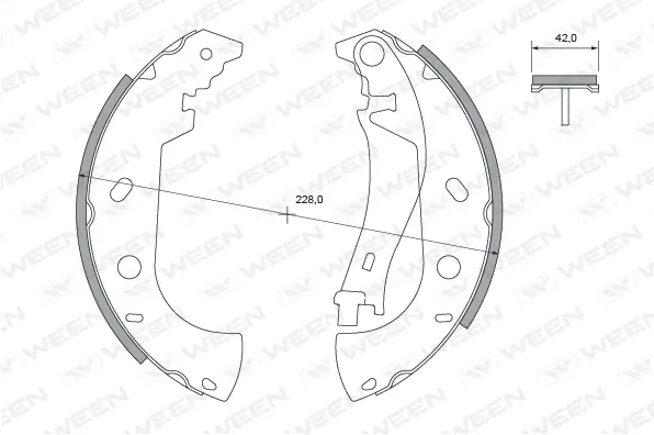 Brake Shoe Set (152-2426)