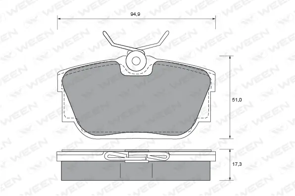 Brake Pad Set, disc brake (151-1789)