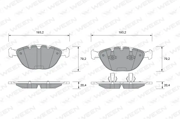 Brake Pad Set, disc brake (151-1925)