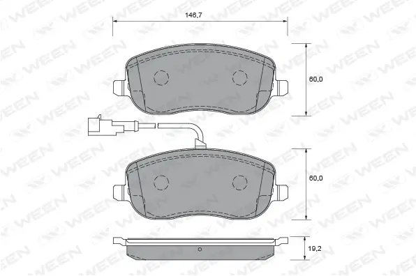 Brake Pad Set, disc brake (151-2002)