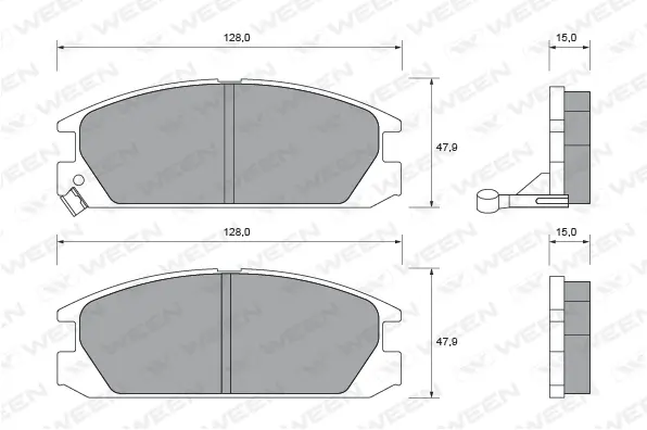 Brake Pad Set, disc brake (151-1513)