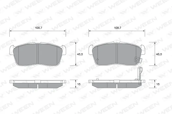 Brake Pad Set, disc brake (151-2253)