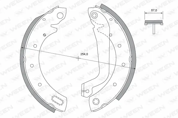 Brake Shoe Set (152-2410)