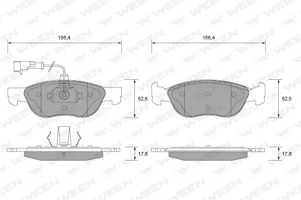 Brake Pad Set, disc brake (151-1816)
