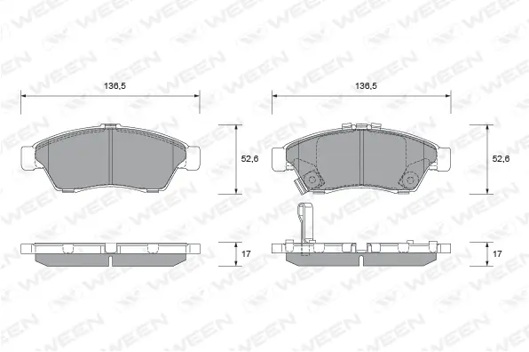 Brake Pad Set, disc brake (151-2263)