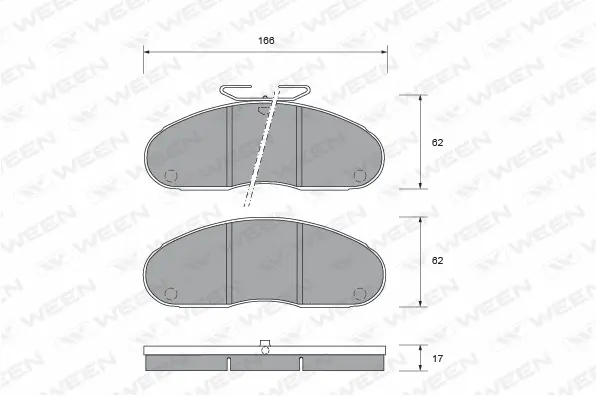 Brake Pad Set, disc brake (151-1456)
