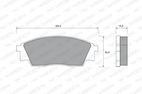 Brake Pad Set, disc brake (151-1540)