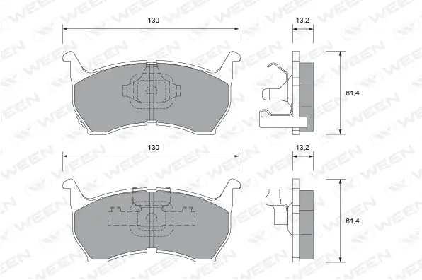 Brake Pad Set, disc brake (151-1588)