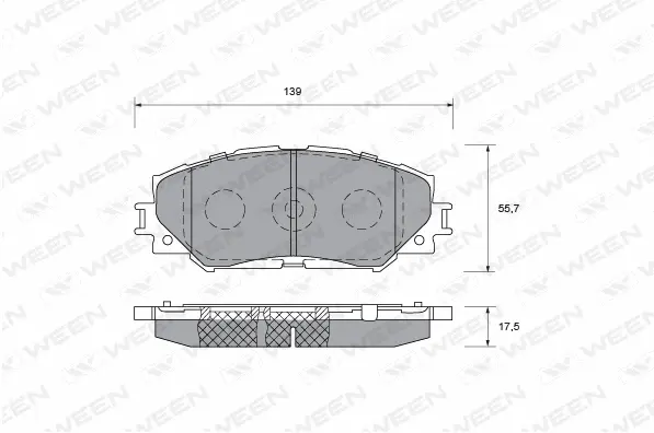 Brake Pad Set, disc brake (151-0013)