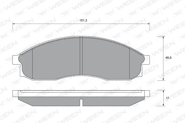 Brake Pad Set, disc brake (151-2127)