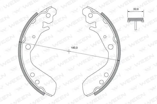 Brake Shoe Set (152-2459)