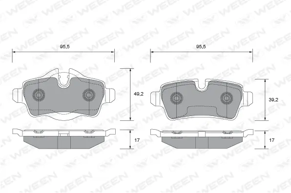 Brake Pad Set, disc brake (151-2685)