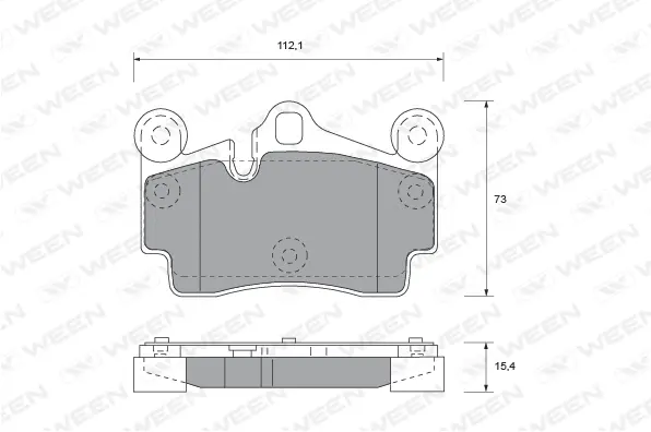 Brake Pad Set, disc brake (151-1762)