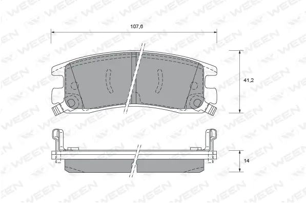 Brake Pad Set, disc brake (151-1781)