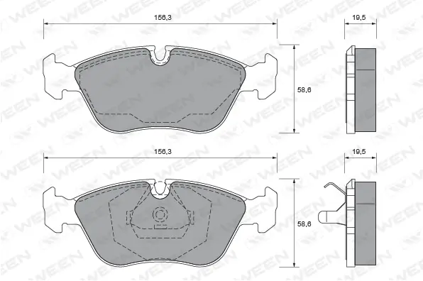 Brake Pad Set, disc brake (151-1682)