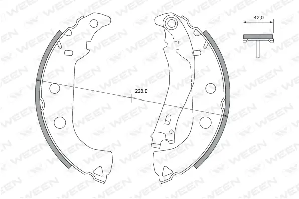 Brake Shoe Set (152-2474)