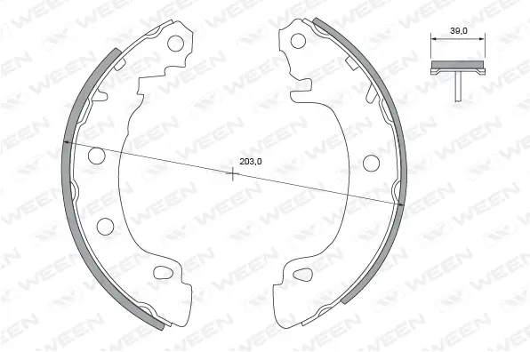 Brake Shoe Set (152-2406)